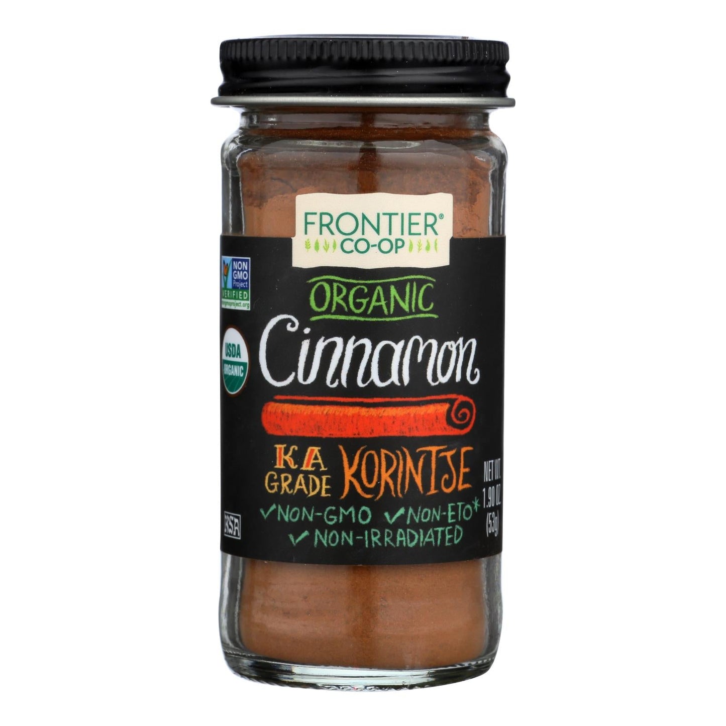 Frontier Organic Ground Cinnamon - 3% Oil, A Grade, 1.90 Oz