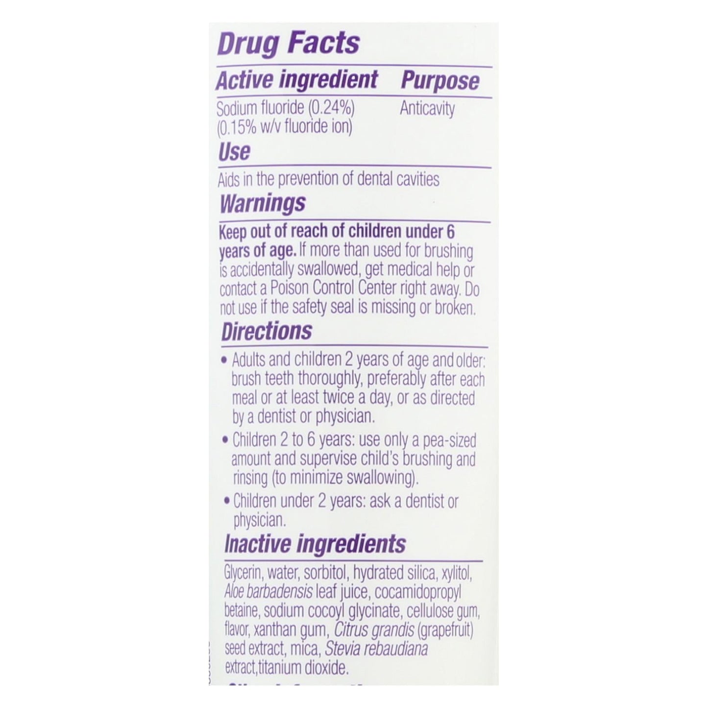 Kids Cavity Zapper Toothpaste Groovy Grape - 5 Oz