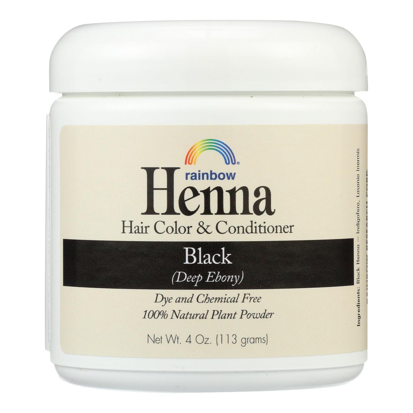 Rainbow Henna Hair Dye & Conditioner Persian Black - 4 Oz