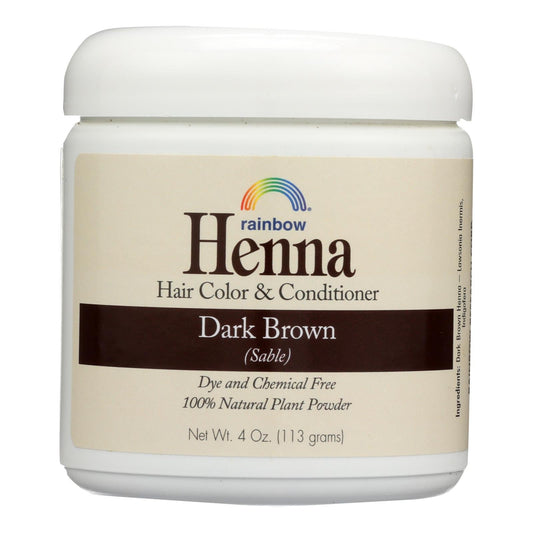 Rainbow Henna Hair Color & Conditioner Dark Brown - 4 Oz