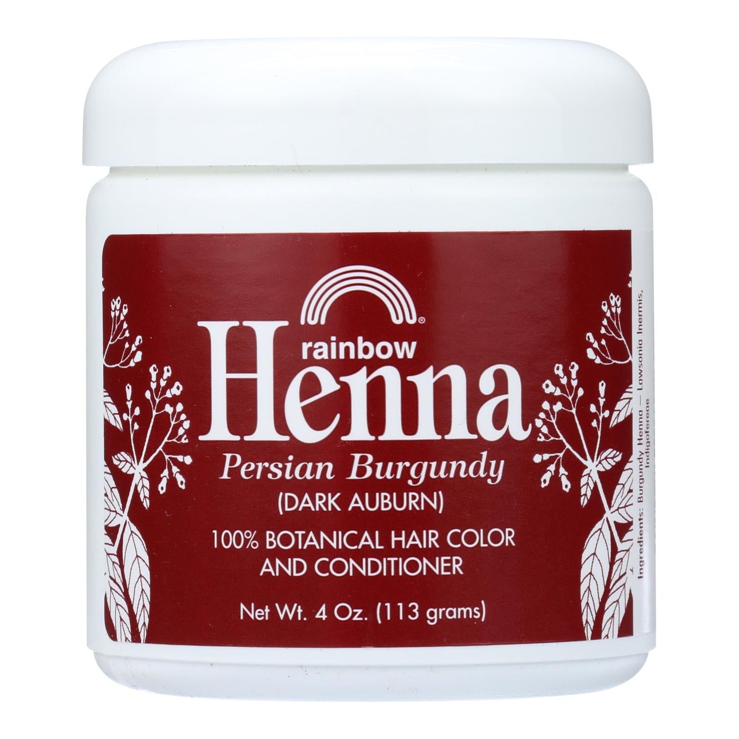Rainbow Henna Hair Color & Conditioner - Persian Burgundy 4 Oz