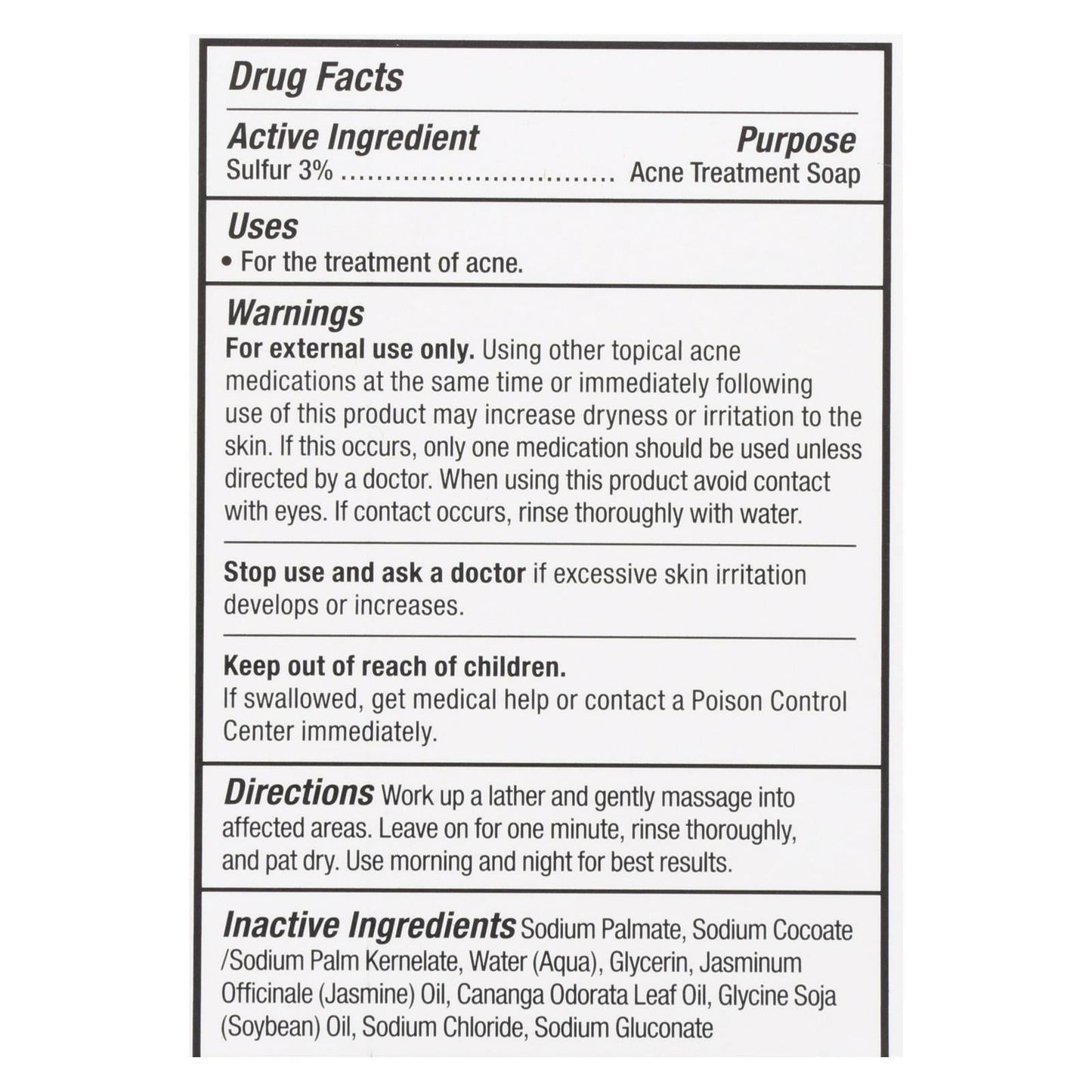 Grandpa's Thylox Sulfur Acne Soap - 3.25 Oz