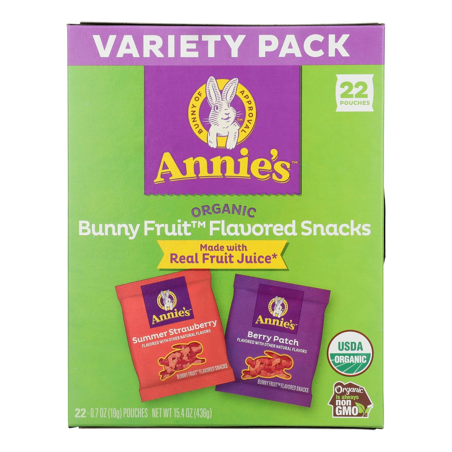Annie's Organic Fruit Snacks, 2 Varieties, 22ct, 6-Pack
