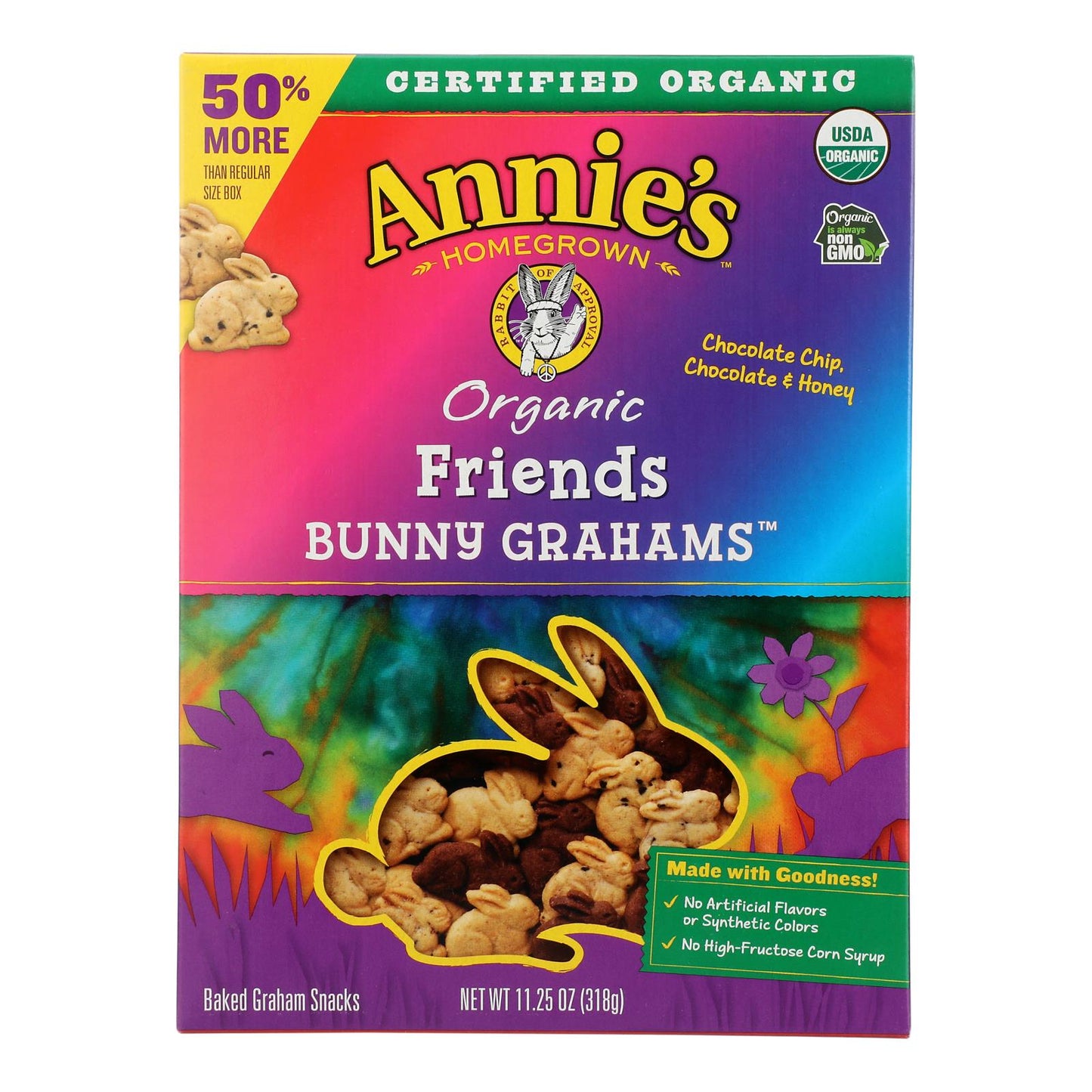Annie's Organic Bunny Grahams Friends, 6 Pack, 11.25 oz