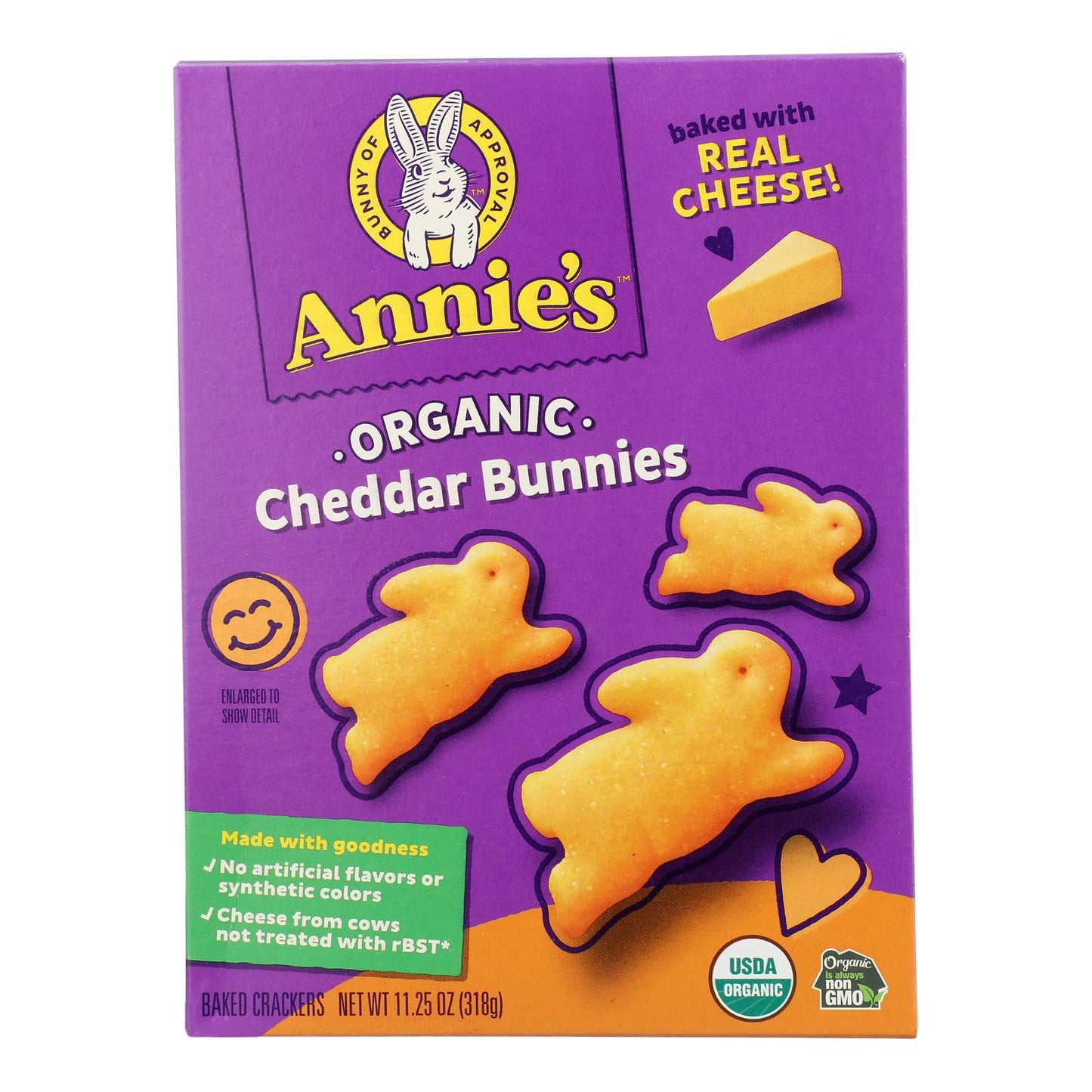Annie's Organic Cheddar Bunnies Crackers, 6-Pack, 11.25 Oz