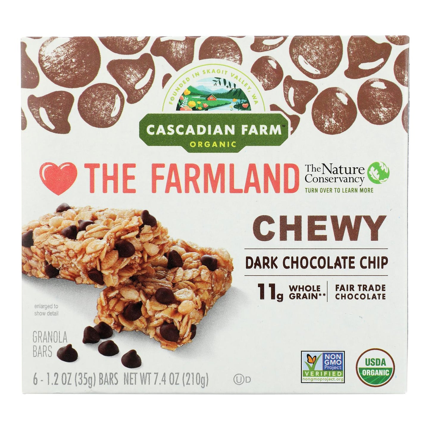 Cascadian Farm Chewy Chocolate Chip Granola Bars, 12 Pack