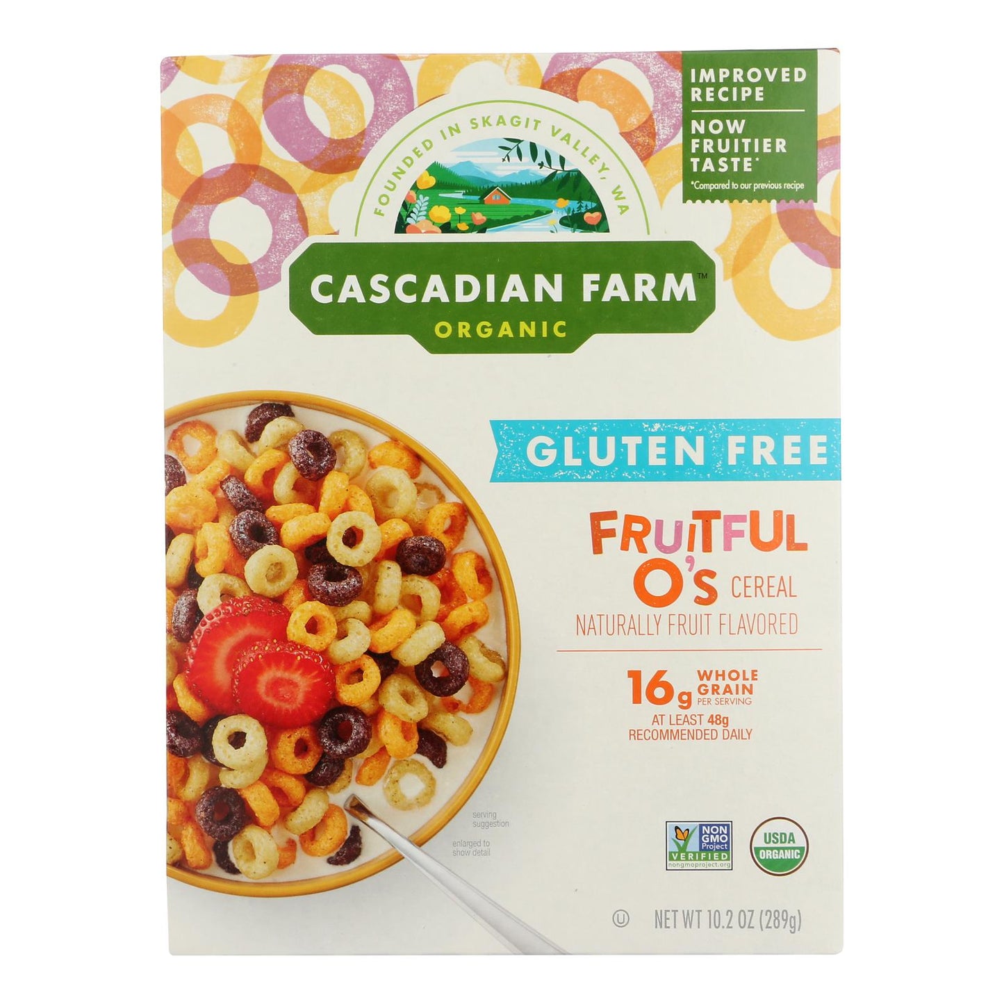 Cascadian Farm Organic Fruitful Os Cereal, 10 Pack