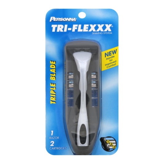 Personna Tri-flexxx Men's Razor with 2 Cartridges