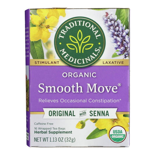 Organic Smooth Move Tea - 16 Bags, Case Of 6