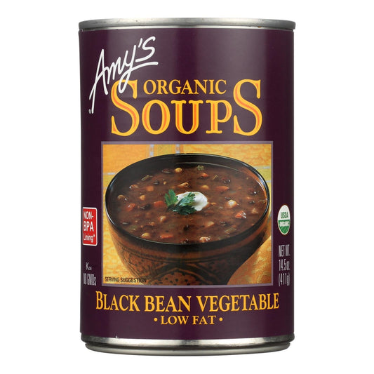 Amy's Organic Low Fat Black Bean Soup, 12-Pack, 14.5 oz