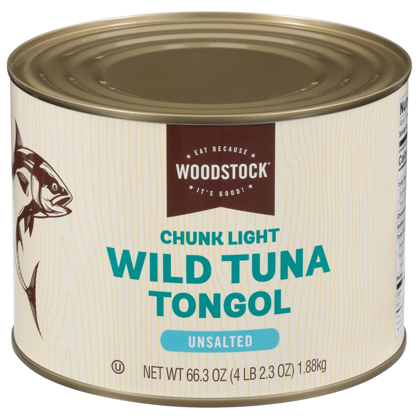 Woodstock - Wild Tongol Tuna Unsalted - CS of 6-66.3 OZ