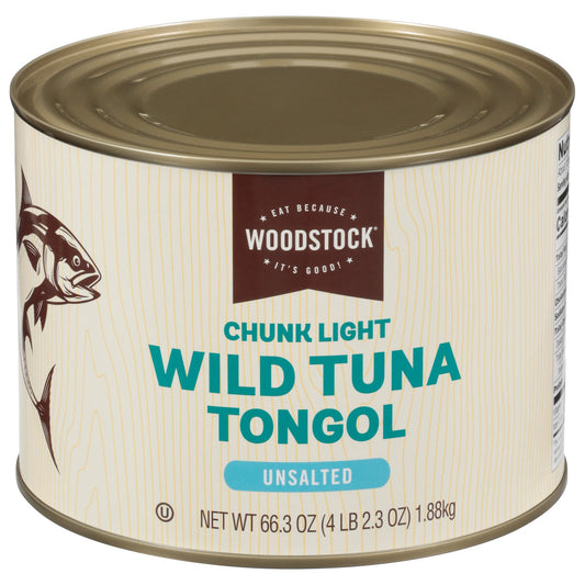 Woodstock - Wild Tongol Tuna Unsalted - CS of 6-66.3 OZ