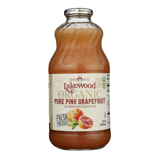 Lakewood Organic Pink Grapefruit Juice, Case of 6, 32 fl oz