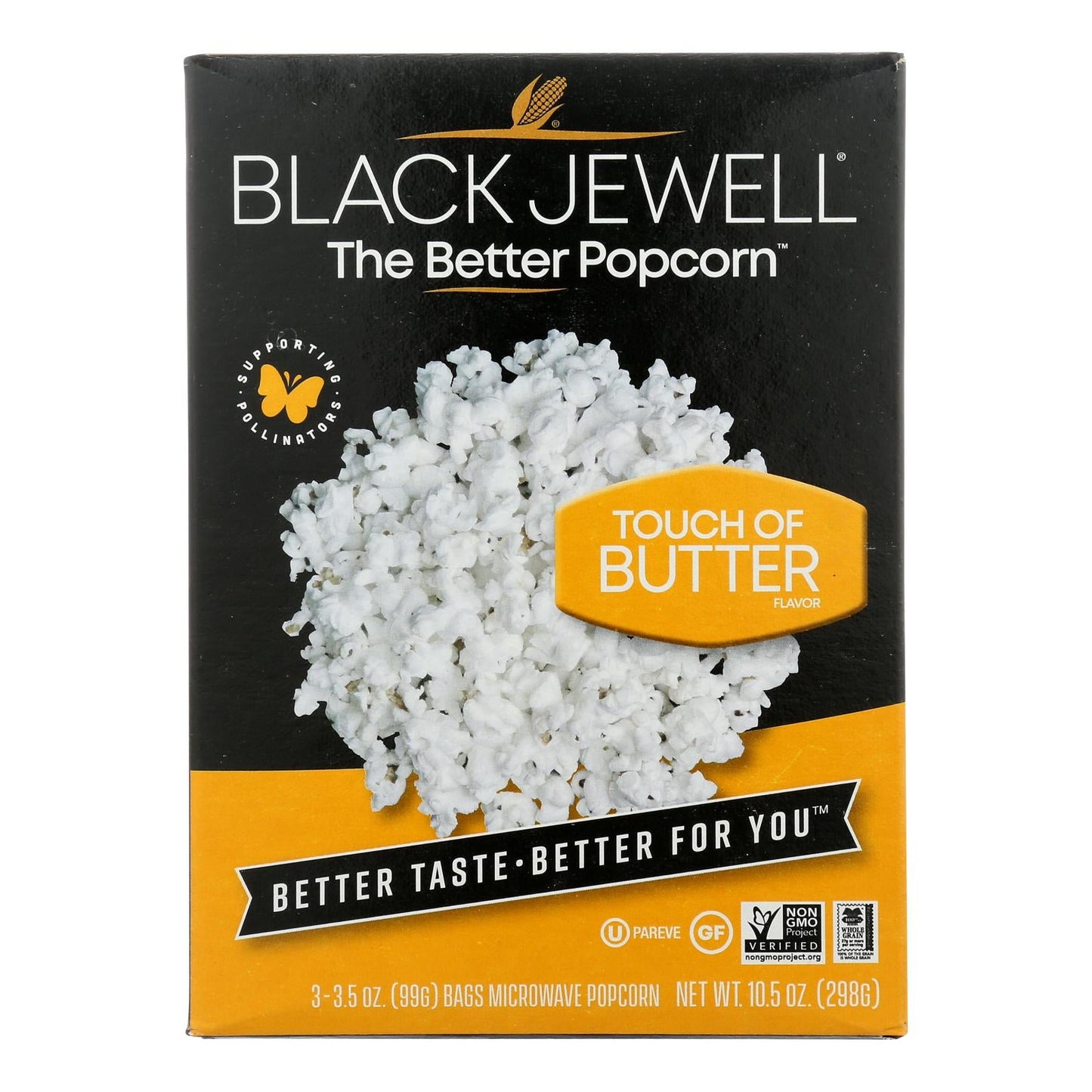 Black Jewell Butter Microwave Popcorn, 6 Pack, 10.5 Oz Total