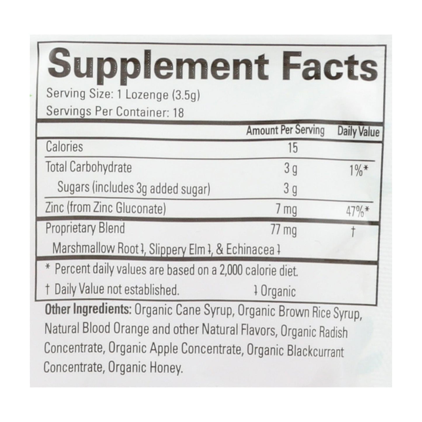 Thera Zinc Lozenges - Blood Orange - 18 Count