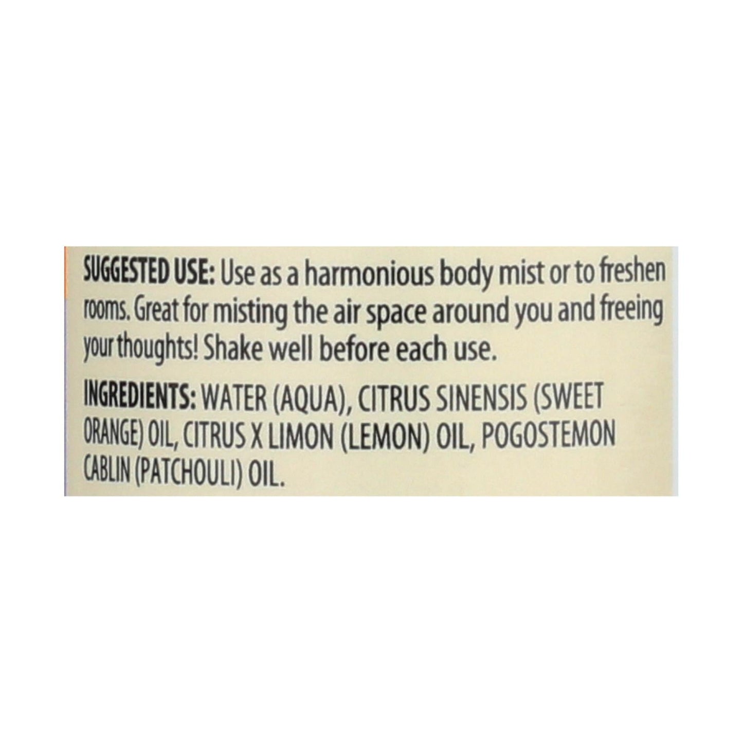 Aura Cacia Patchouli Orange Aromatherapy Mist 4 Fl Oz