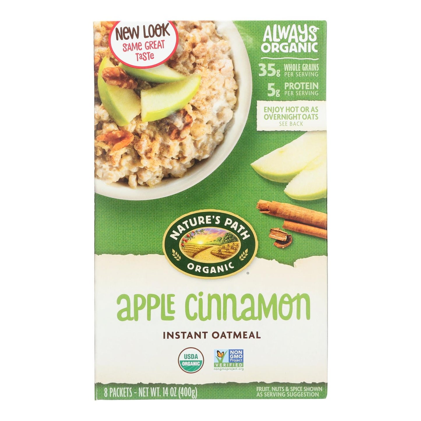 Nature's Path Apple Cinnamon Oatmeal - 6 Pack, 14 Oz Each