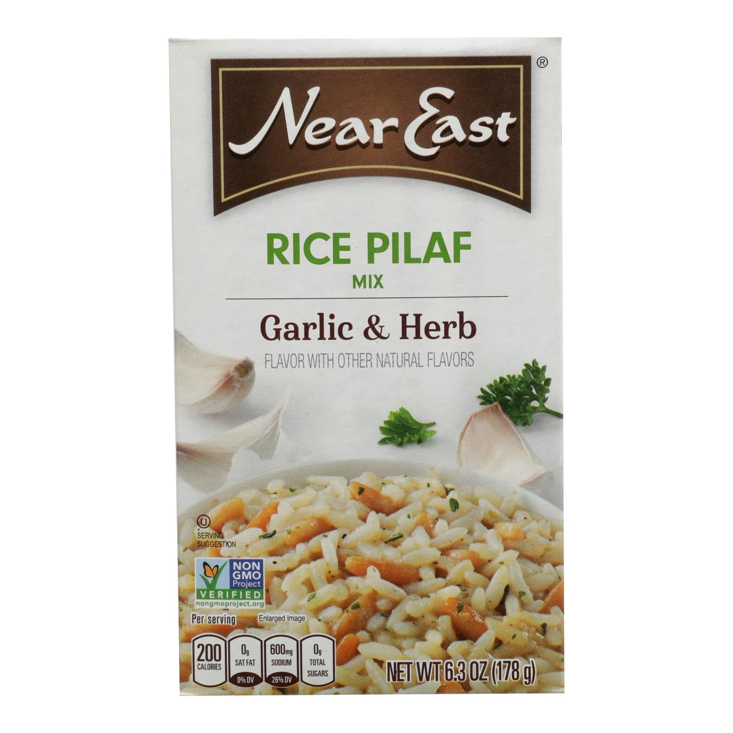 Near East Garlic & Herb Rice Pilafs, 6.3 oz, Pack of 12