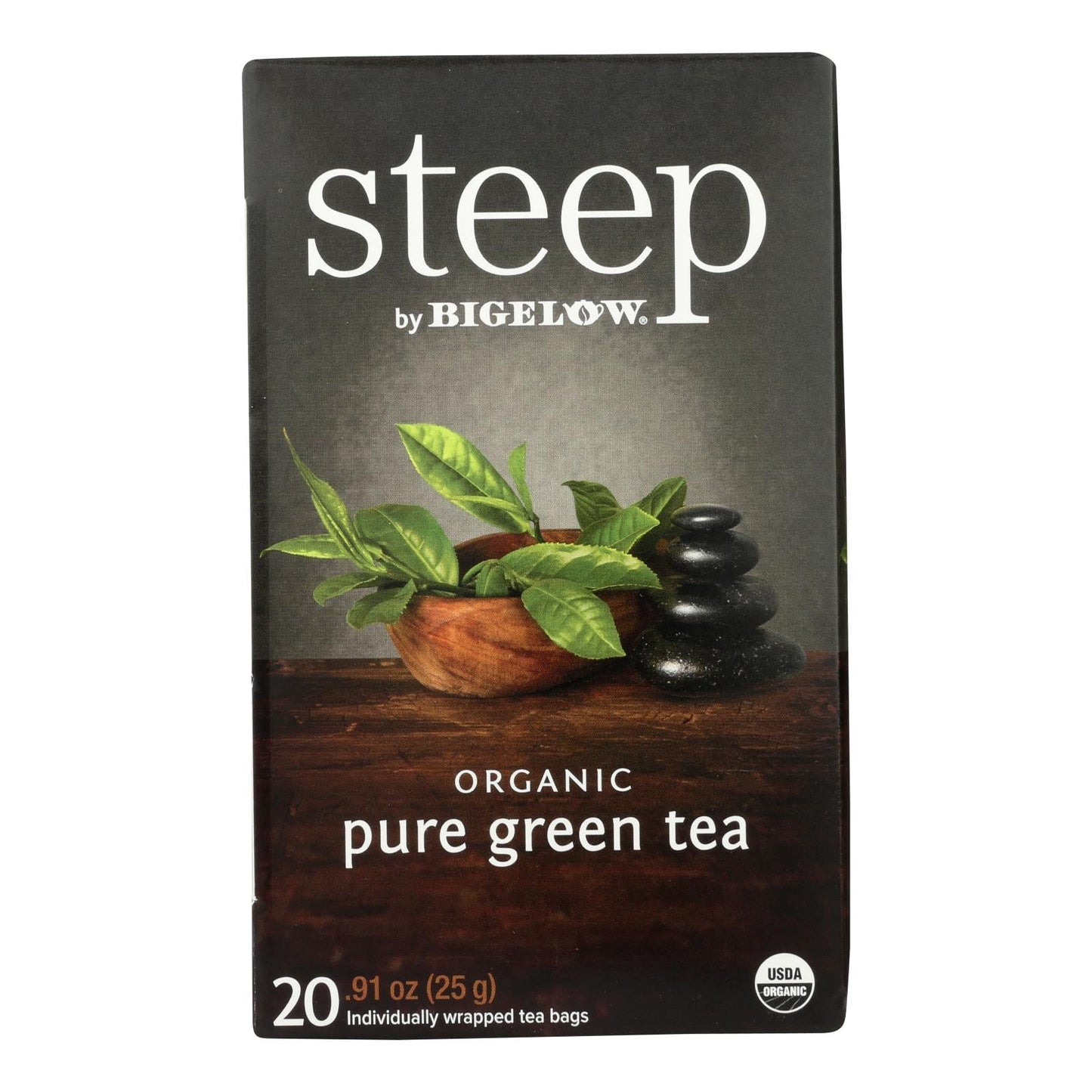 Bigelow Organic Green Tea - Pure Green, 6 Packs of 20 Bags