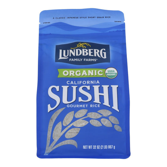 Lundberg Organic Sushi White Rice, 6-Pack, 2 lb Each