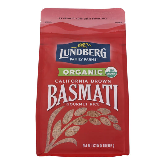 Lundberg Organic Brown Basmati Rice, 6-Pack, 2 lb Each