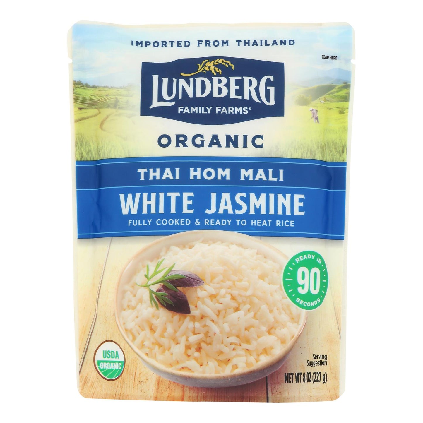 Lundberg Organic White Jasmine Rice, 6-Pack, 8 Oz Each