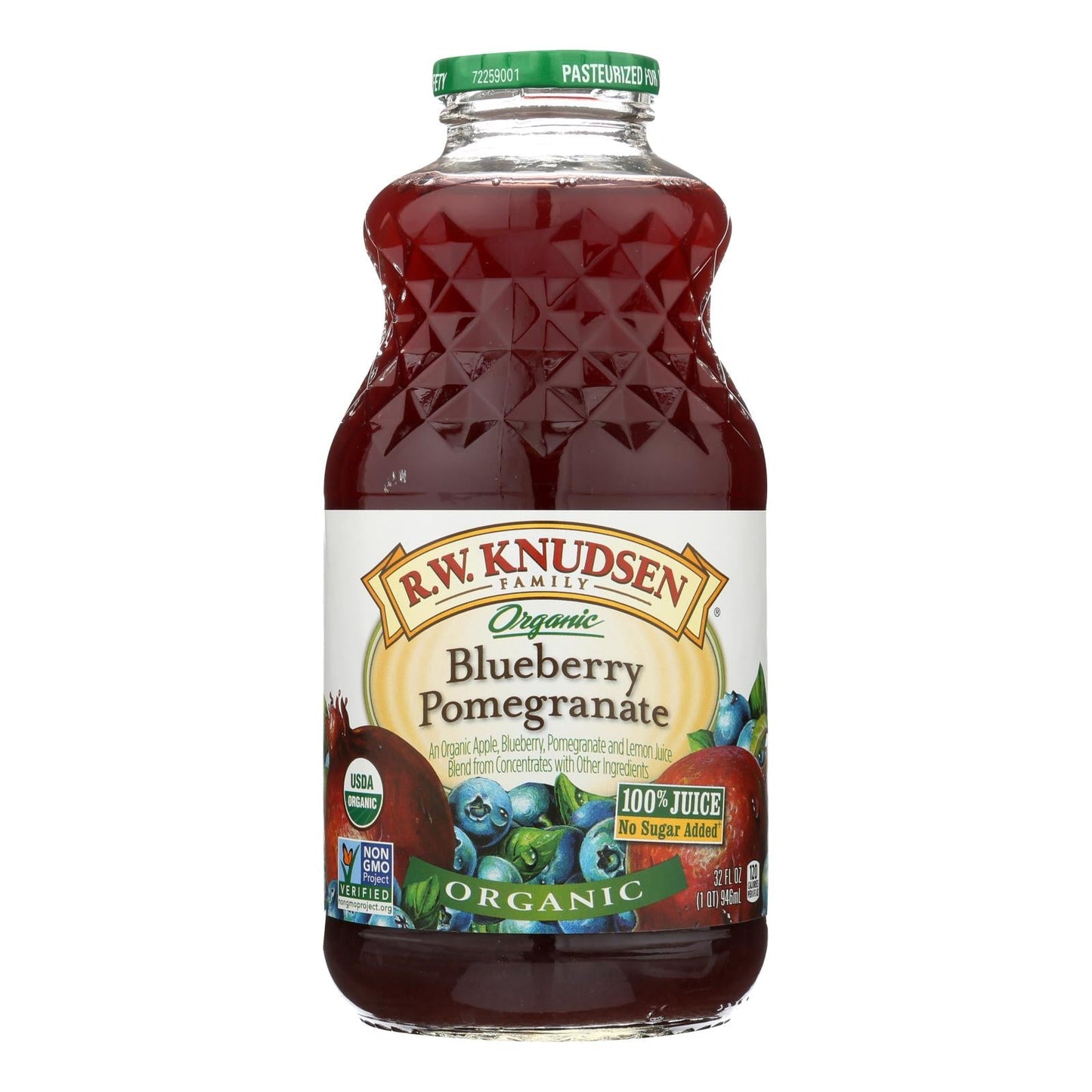 R.W. Knudsen Organic Blueberry Pomegranate Juice 32oz, 6pk