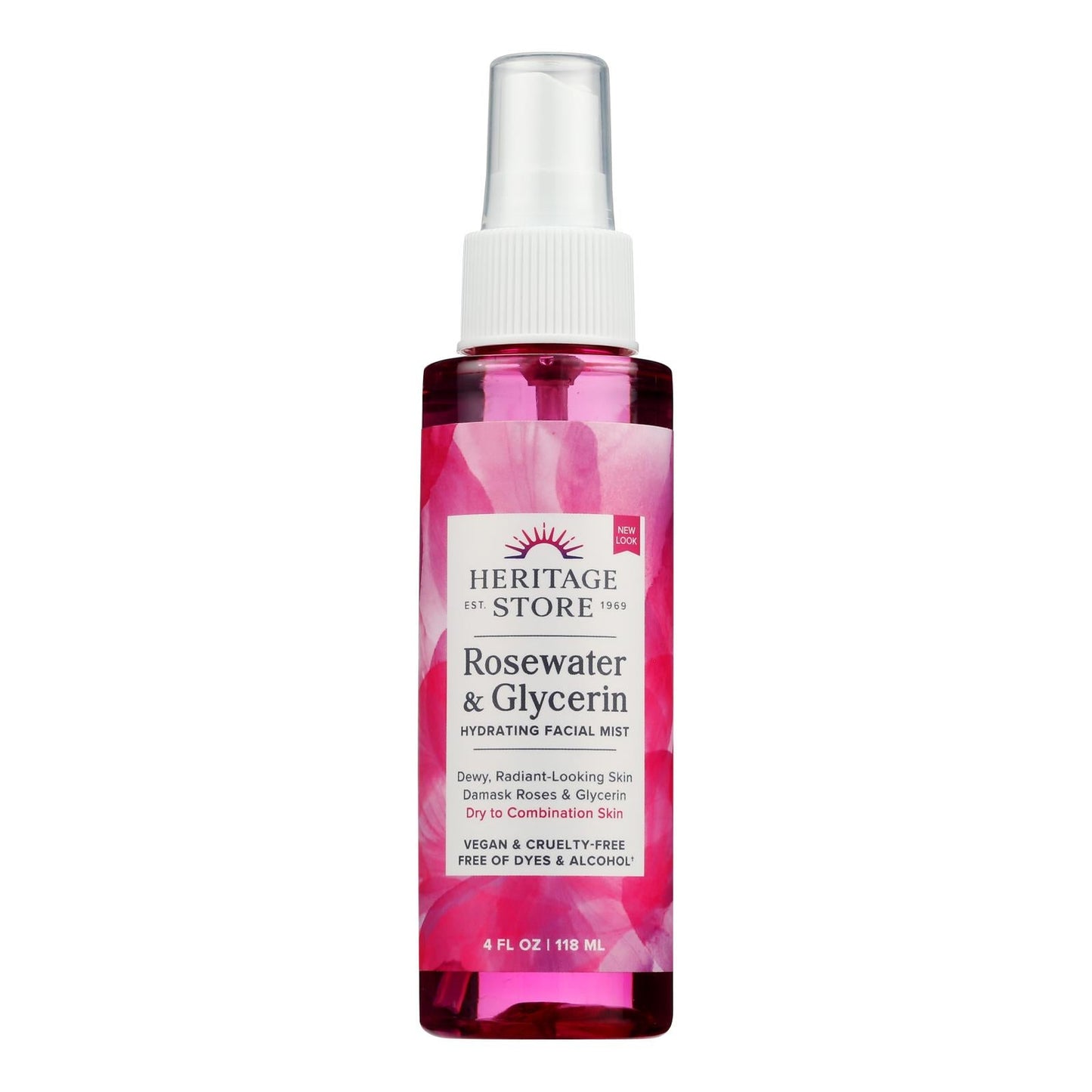 Heritage Products Rosewater and Glycerin Spray - 4 fl oz