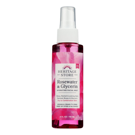 Heritage Products Rosewater and Glycerin Spray - 4 fl oz
