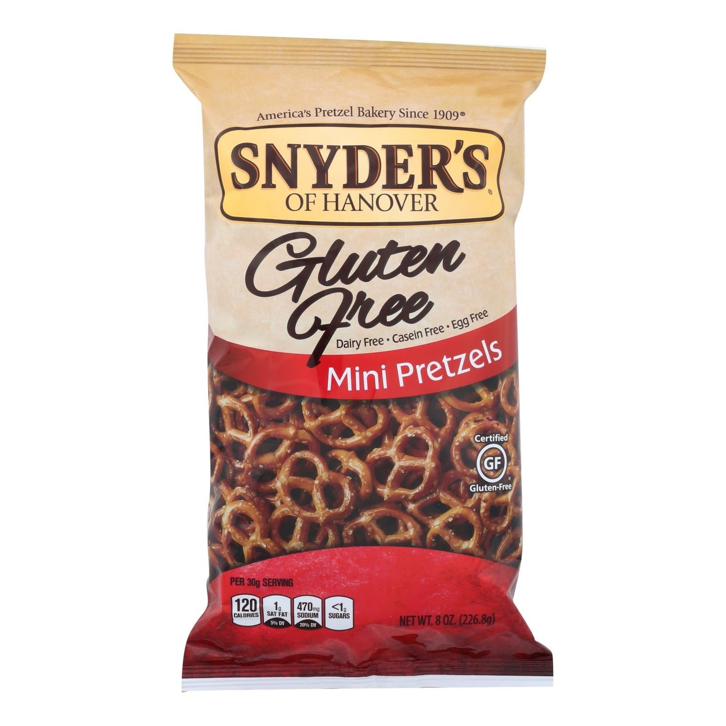 Snyder's Gluten-Free Mini Pretzels, 12-Pack (8 oz each)