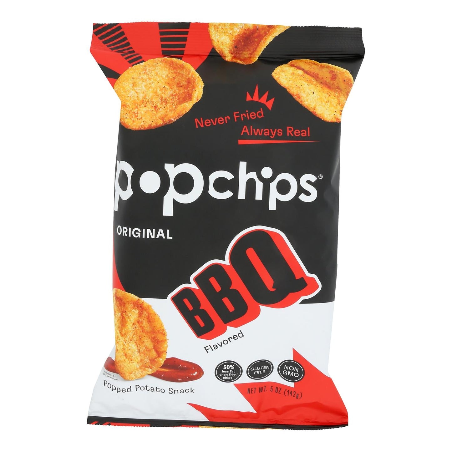 Popchips Potato Chip - BBQ - Case of 12 - 5 oz