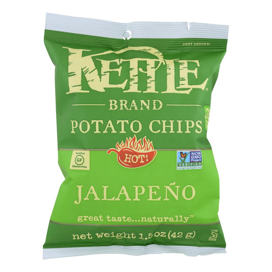 Kettle Jalapeno Chips - Hot - 1.5 Oz - Case of 24