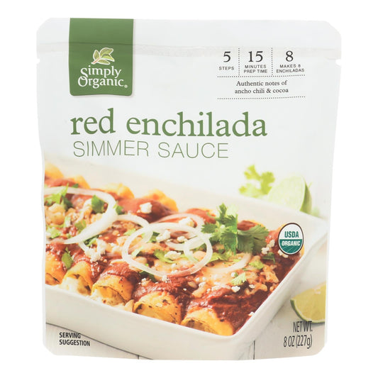 Simply Organic Red Enchilada Sauce, 8 oz, Case of 6