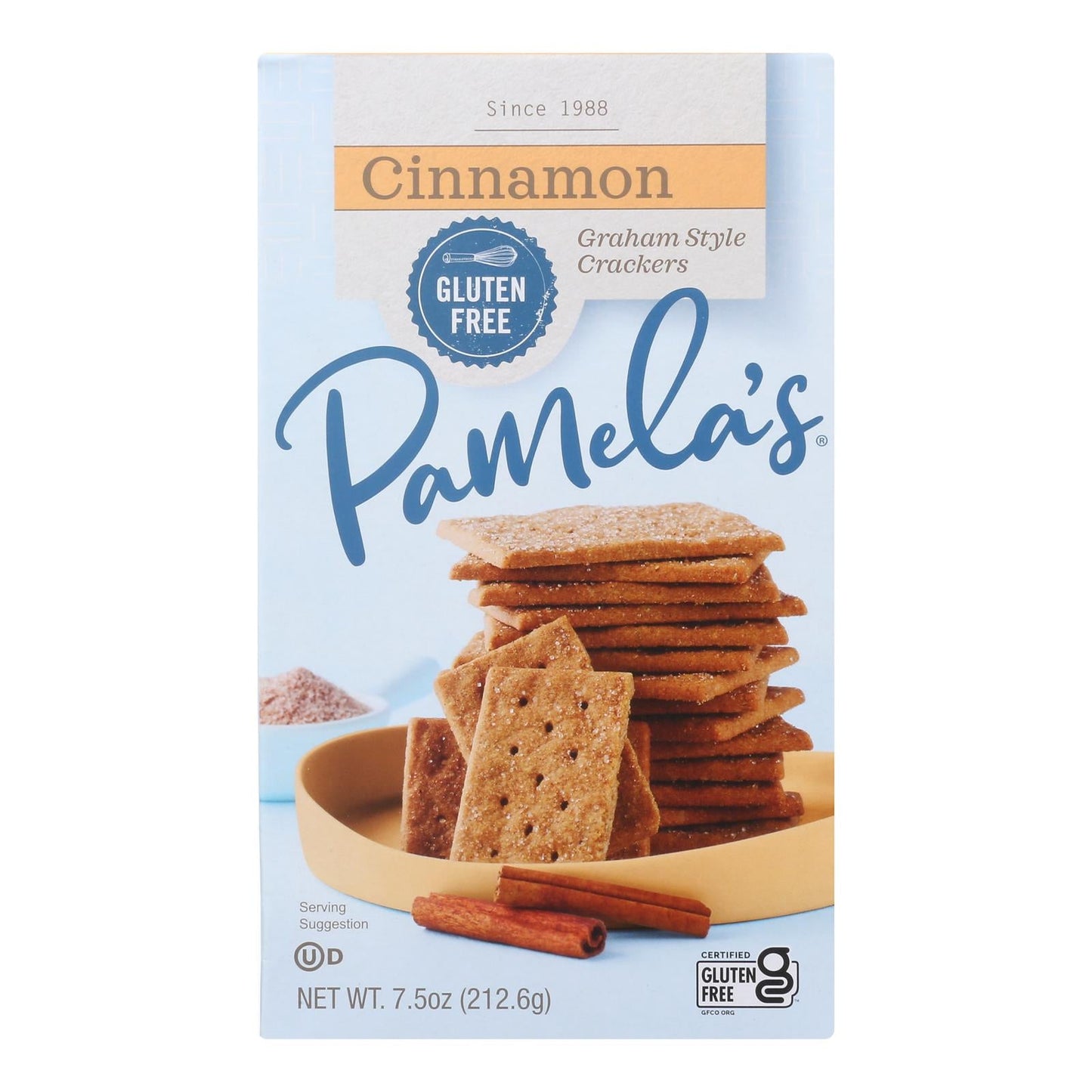 Pamela's Cinnamon Grahams Crackers, 7.5 oz, Case of 6