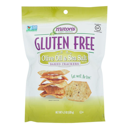 Miltons Gluten-Free Olive Oil Crackers, 12 Pack, 4.5 Oz Each