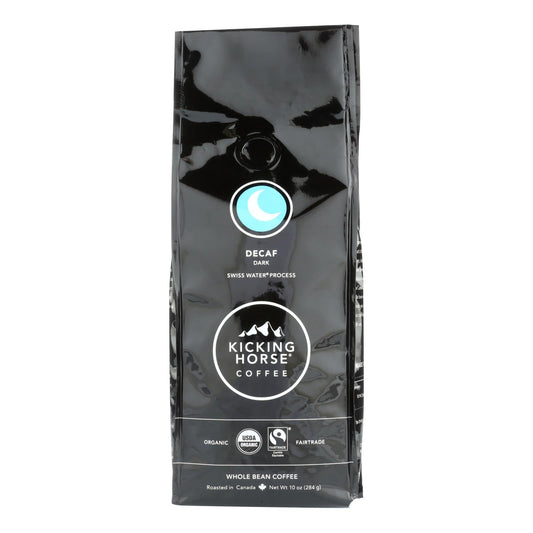 Kicking Horse Decaf Coffee Beans, 10 Oz, Case of 6