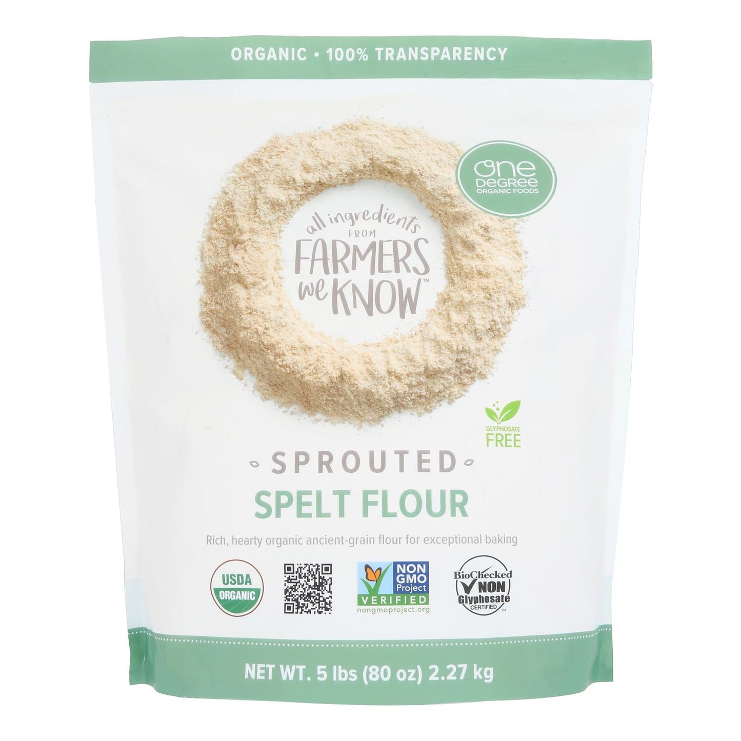 Sprouted Spelt Flour, Organic, 80 oz, Case of 4