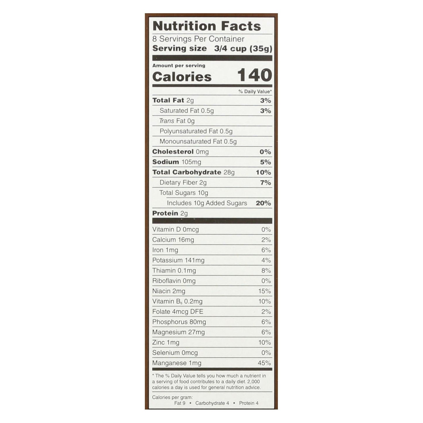 One Degree Organic Sprouted Brown Rice Cacao Crisps 6x10oz