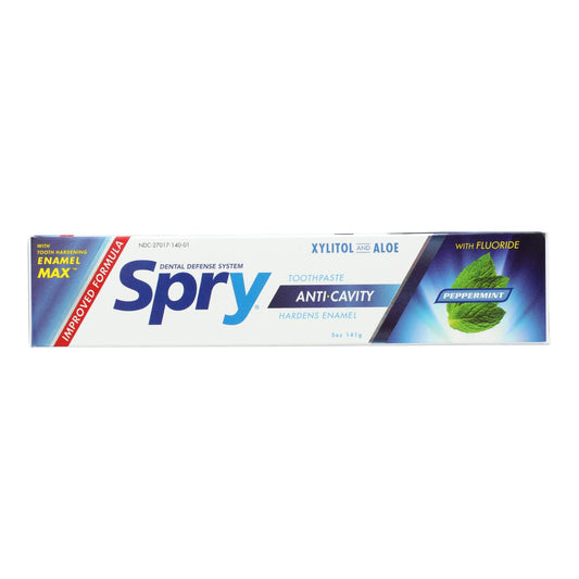 Spry Toothpaste - Peppermint - Flouride - 5 Oz