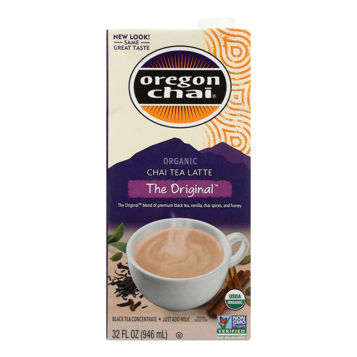 Oregon Chai Tea Latte Concentrate, Original, 6-Pack, 32 Fl Oz