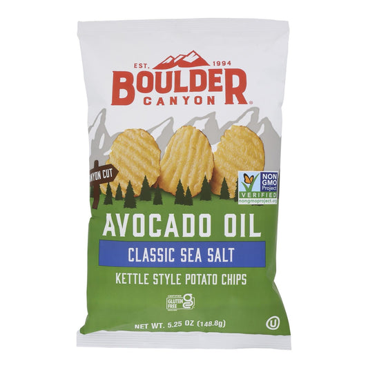 Boulder Canyon Avocado Oil Sea Salt Chips, 12-pack, 5.25 oz