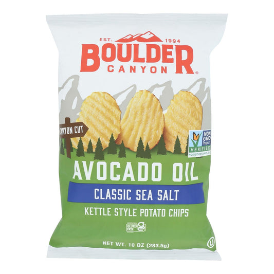 Boulder Canyon Avocado Oil Sea Salt Chips, 12 Pack, 10oz