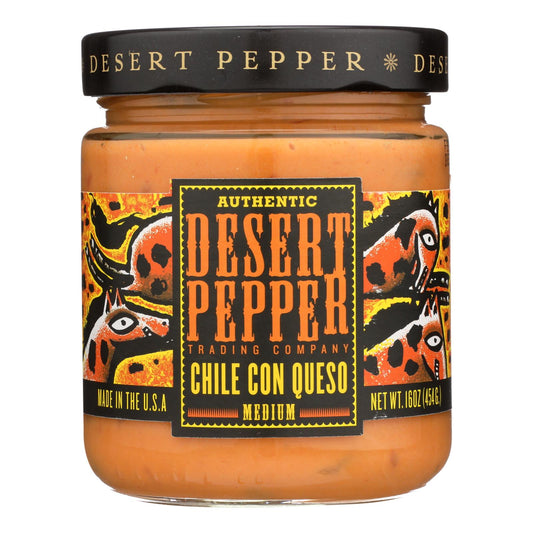Desert Pepper Medium Chile Con Queso Dip, 6-Pack, 16 Oz