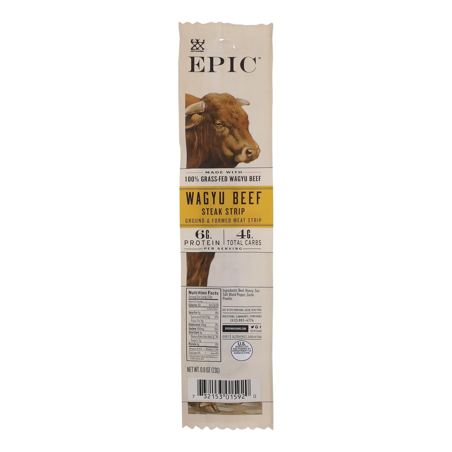 Epic - Strips - Wagyu Beef Steak - Case Of 20 - .8 Oz