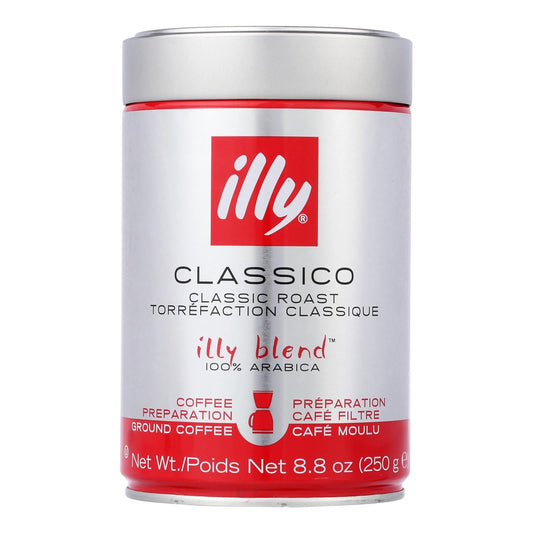 Illy Caffe Medium Roast Ground Coffee, 8.8 Oz, Pack of 6