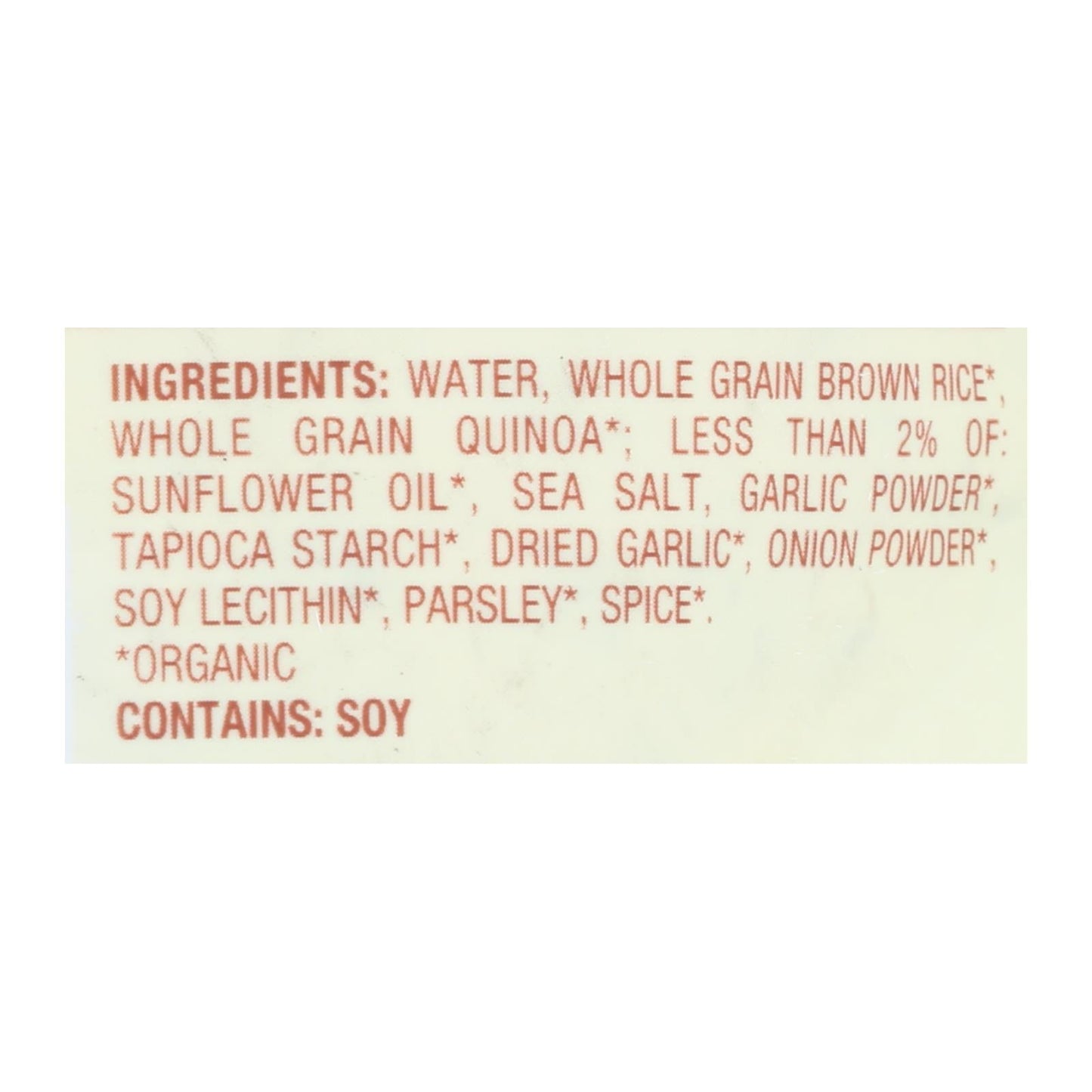 Organic Quinoa & Brown Rice w/ Garlic - 12 Pack, 8.5 Oz