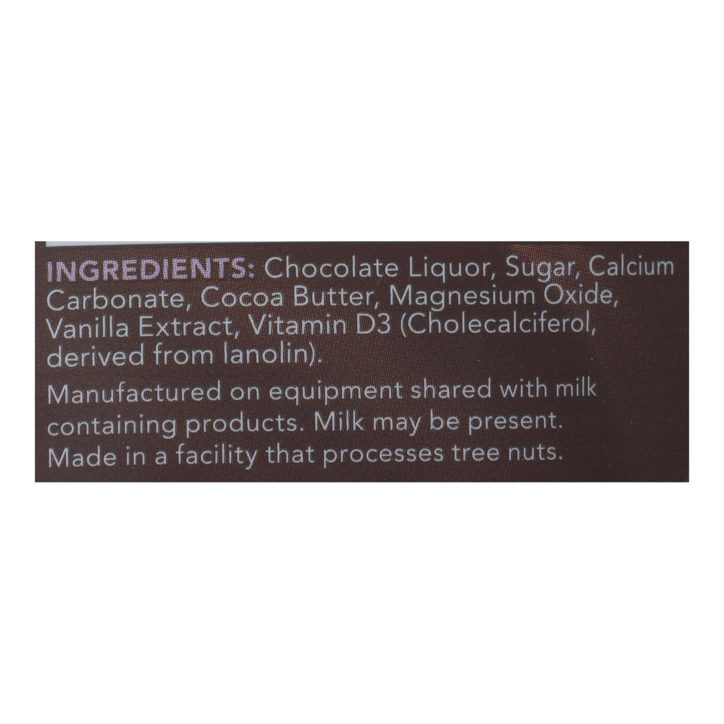 Adora Dark Chocolate Calcium Disks - 30 Count
