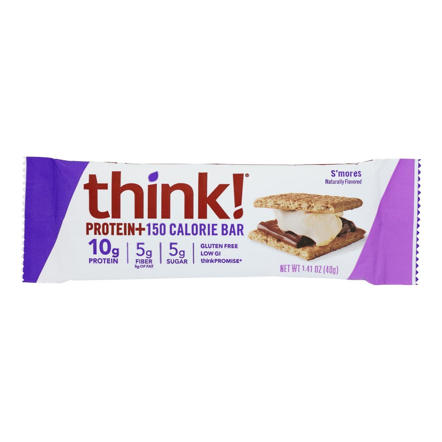 Think! Thin S'mores Protein & Fiber Bars, 10 Pack, 1.41 Oz