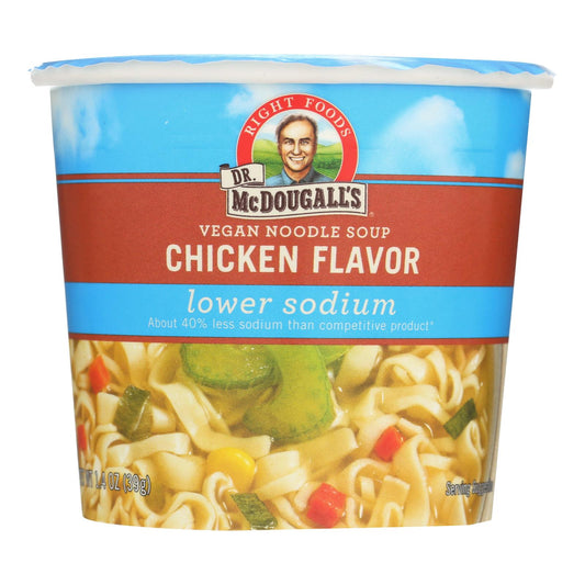 Dr. Mcdougall's Vegan Chicken Noodle Soup Cup, Low Sodium, 6 Pack
