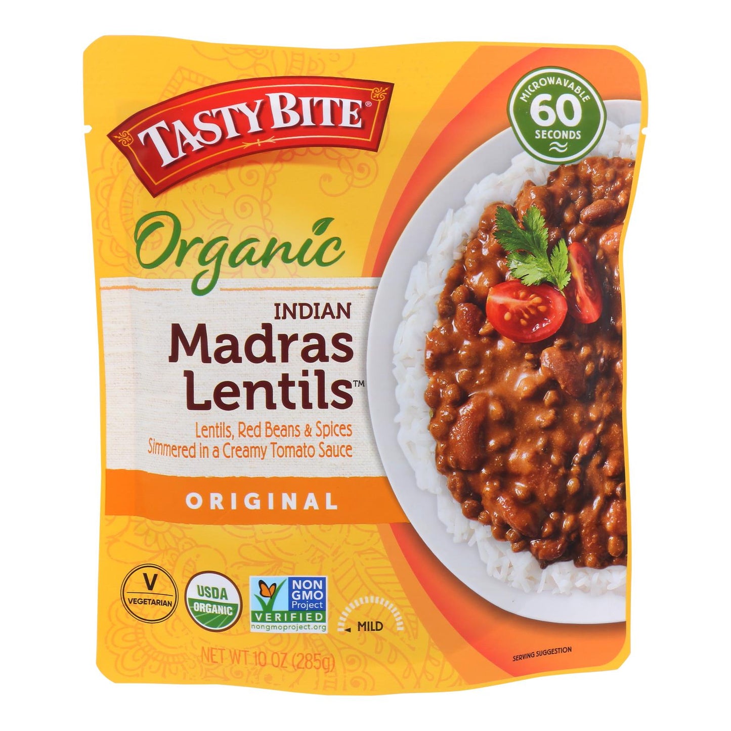 Tasty Bite Madras Lentils - Indian Entree, 10 Oz, 6-Pack